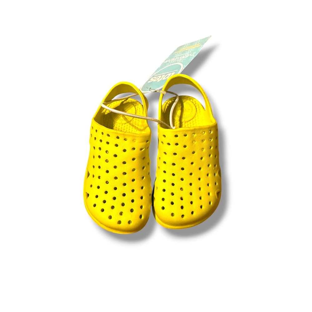 Totes Everywear‎ Clog Sandals Toddler 5-6T Neon Yellow Waterproof Slip On NEW